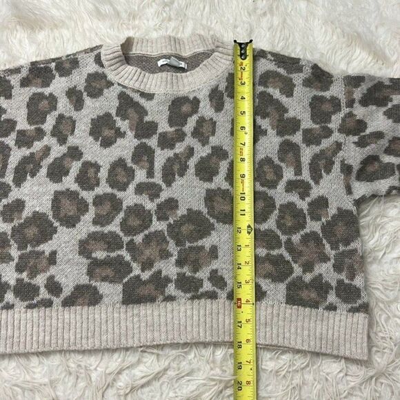 American Eagle Womens Cheetah Leopard Print Wool Blend Knit Crewneck Sweater XS - Picture 5 of 11